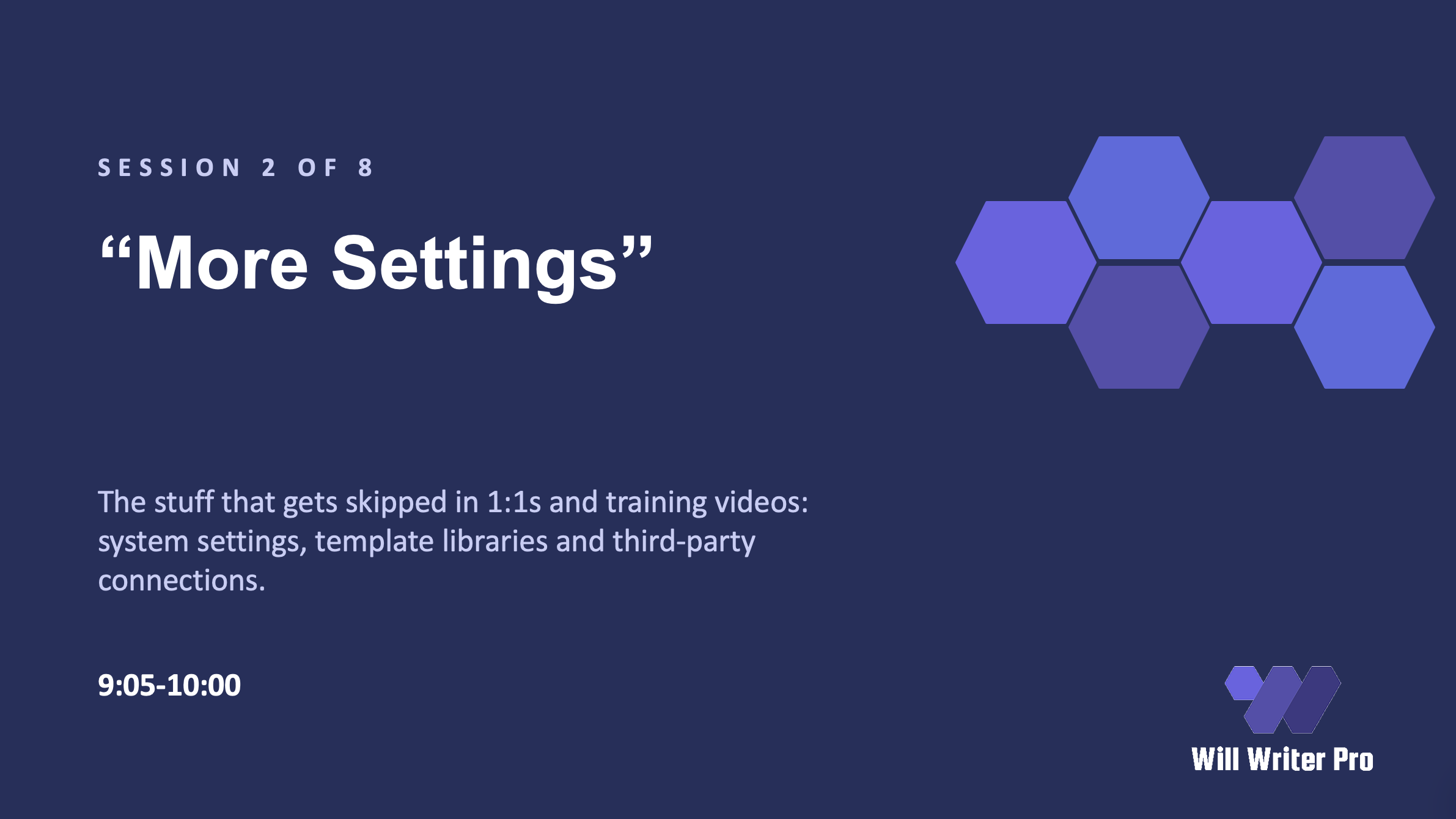 Will Writer Pro - More Settings